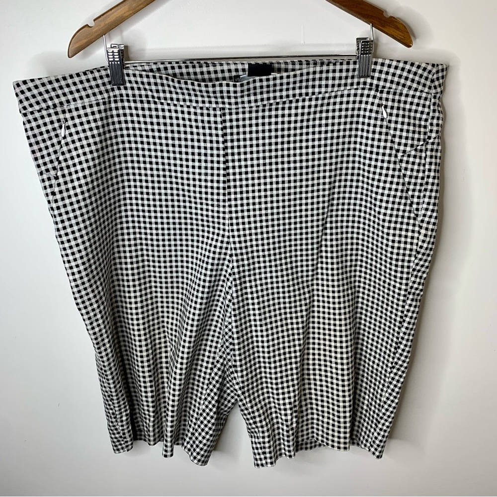 Michel Studio Gingham Bermuda Dress Shorts